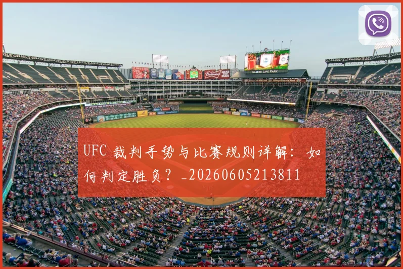 UFC 裁判手势与比赛规则详解:如何判定胜负?_20260605213811